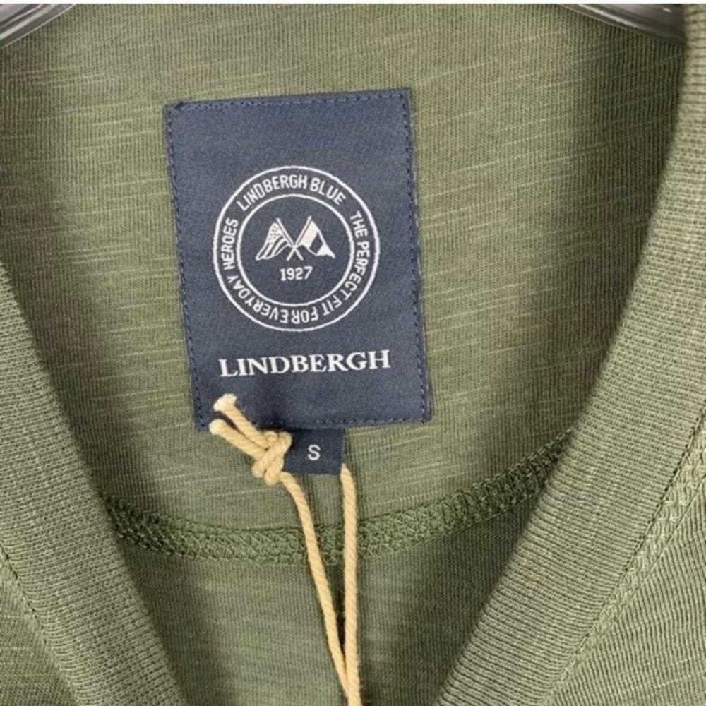Lindbergh | Hunter Green Long Sleeve Crew Neck Tee - Picture 3 of 7